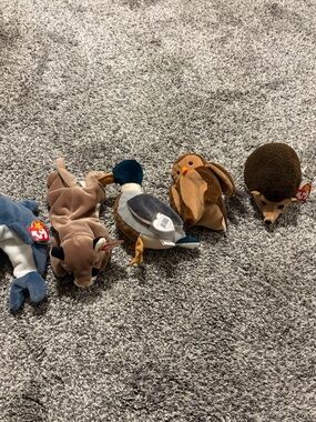 Lot of 5 original TY Beanie Babies